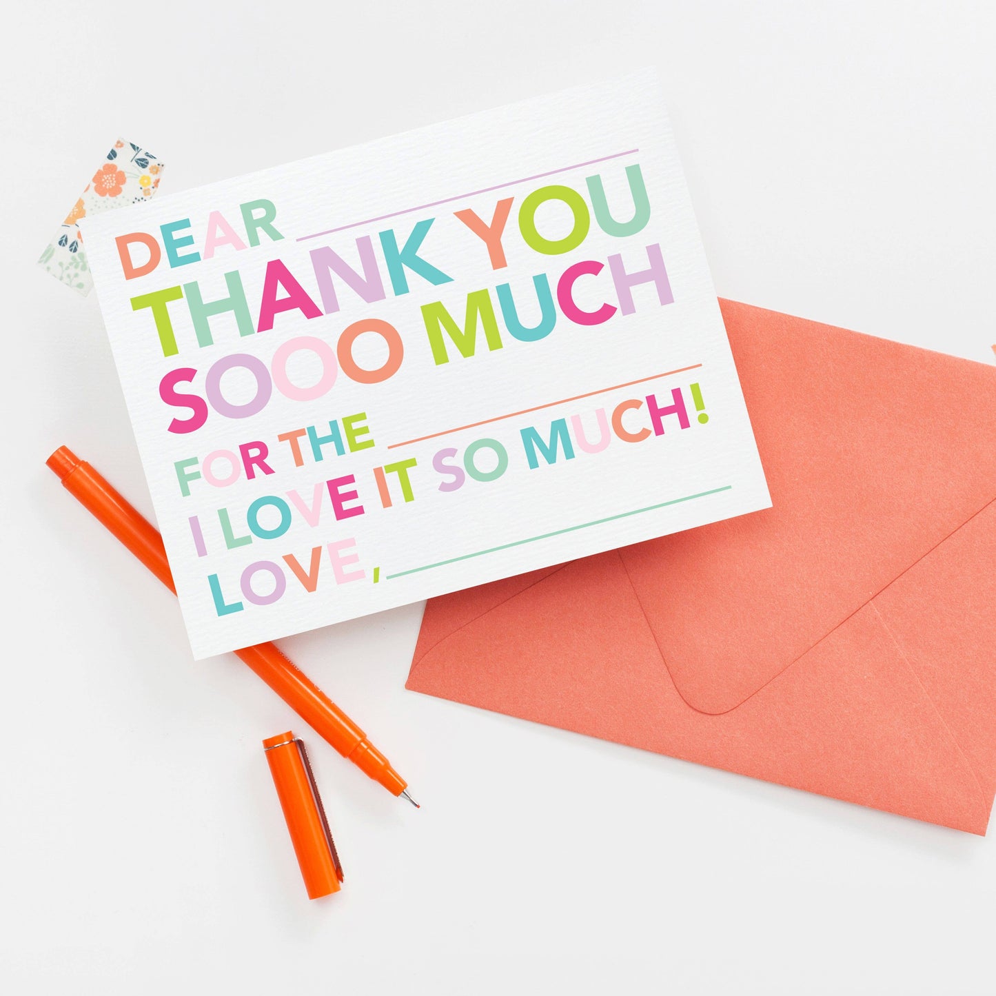 Fill In Thank You Notes - Pink