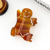 Gingerbread Man Hair Claw Clip