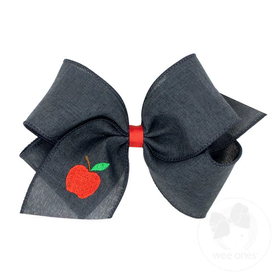 Apple Linen Bow (2 size options)