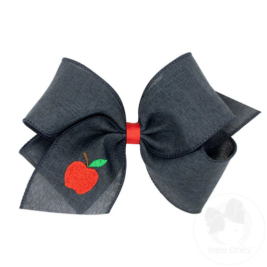 Apple Linen Bow (2 size options)