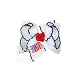 Patriotic Embroidered Bow