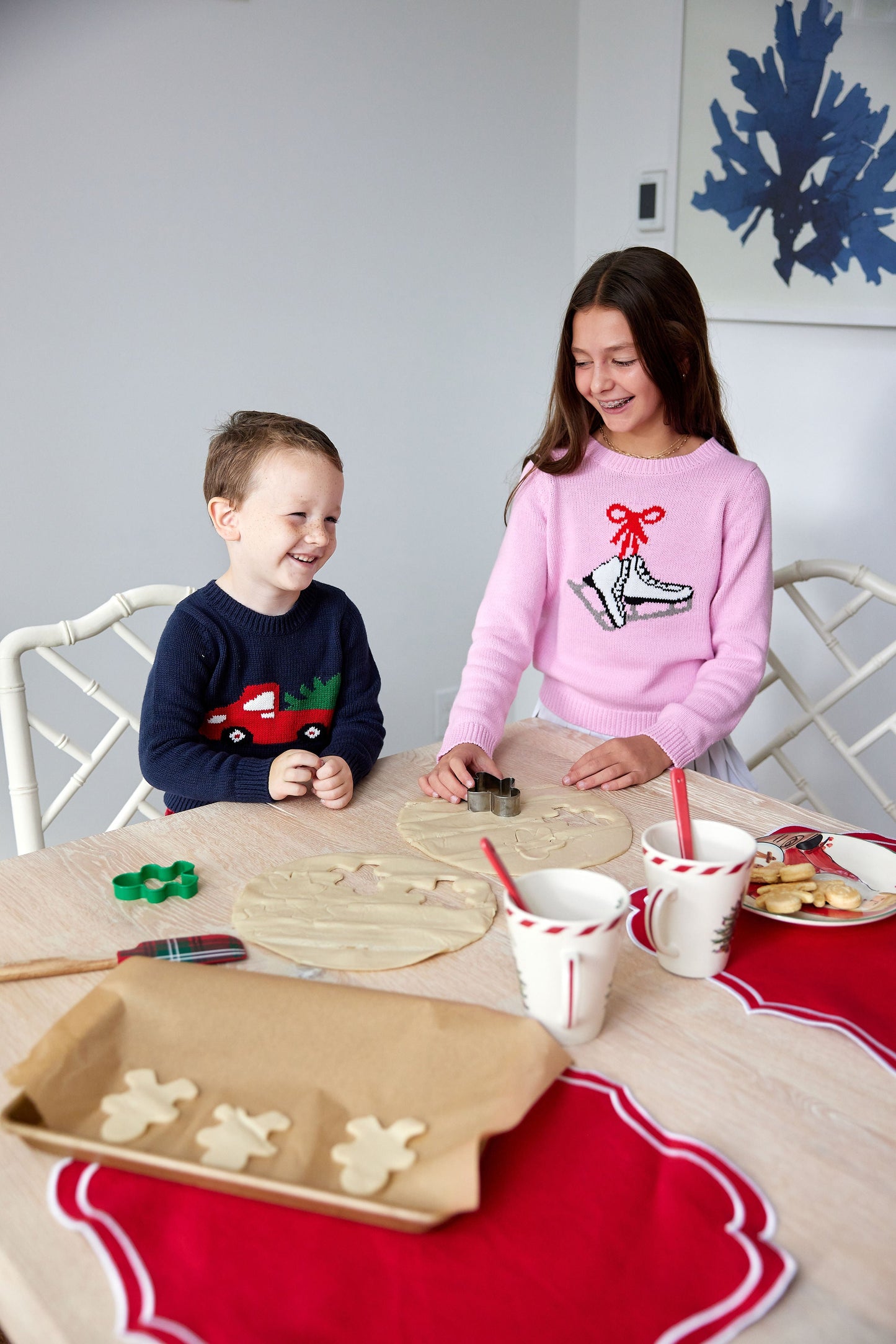 Navy Kids Truck & Tree Sweater