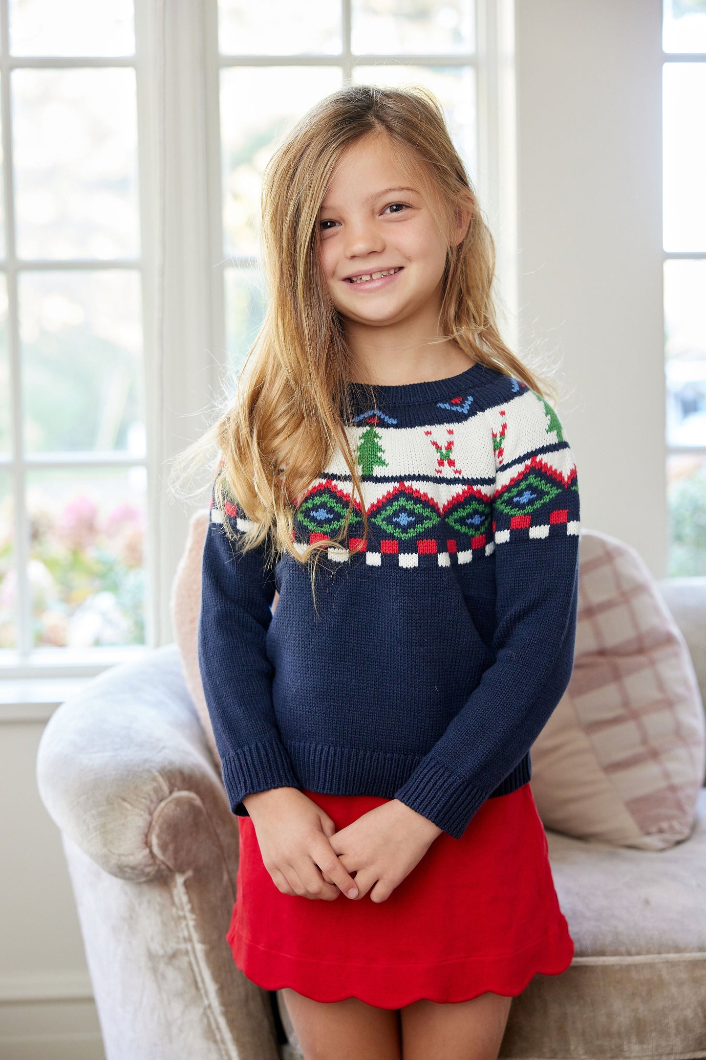 Navy Ski Fair Isle Sweater