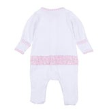 Sweet Golden Ruffle Footie - Pink