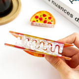 Half Pizza  Hair Claw Clip