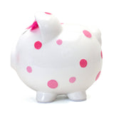 Pink Polka Dot Piggy Bank