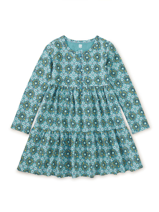 Tiered Henley Dress - Painted Iznik