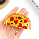Half Pizza  Hair Claw Clip