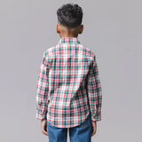 Stretch Poplin Shirt, Christmas Plaid