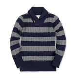 Shawl Collar Sweater- Blue