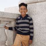 Shawl Collar Sweater- Blue