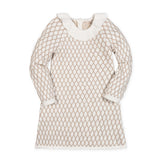 Ruffle Collar Raglan Sweater Dress- White