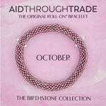 Adult October Birthstone Roll-On Bracelet