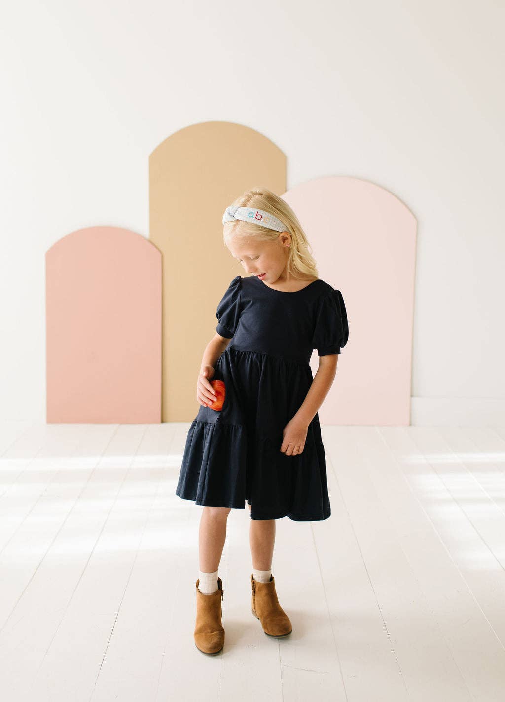 Puff Dress in Navy