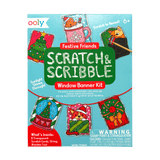 Mini Scratch & Scribble Window Banner Kit - Festive Friends