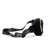 Black Fuzzy Belt Bag w/ Heart