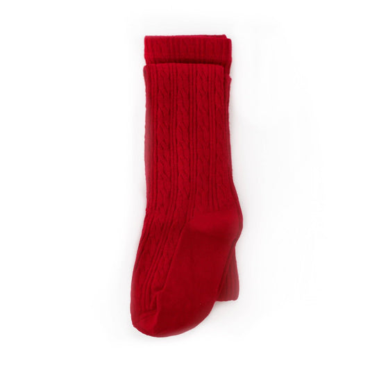 Cherry cable knit stockings