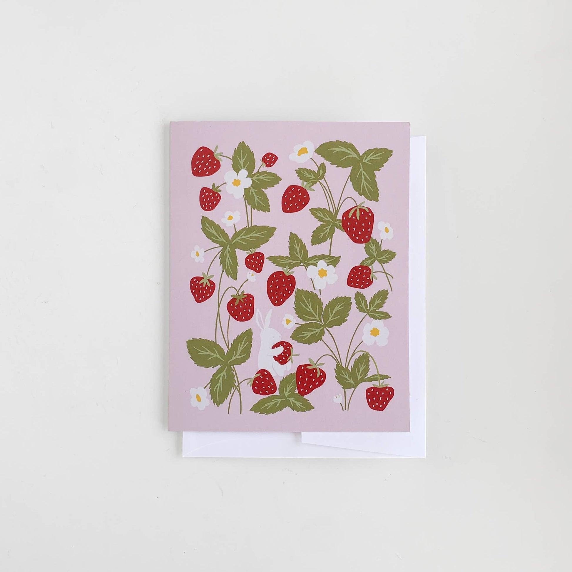 strawberry print card 