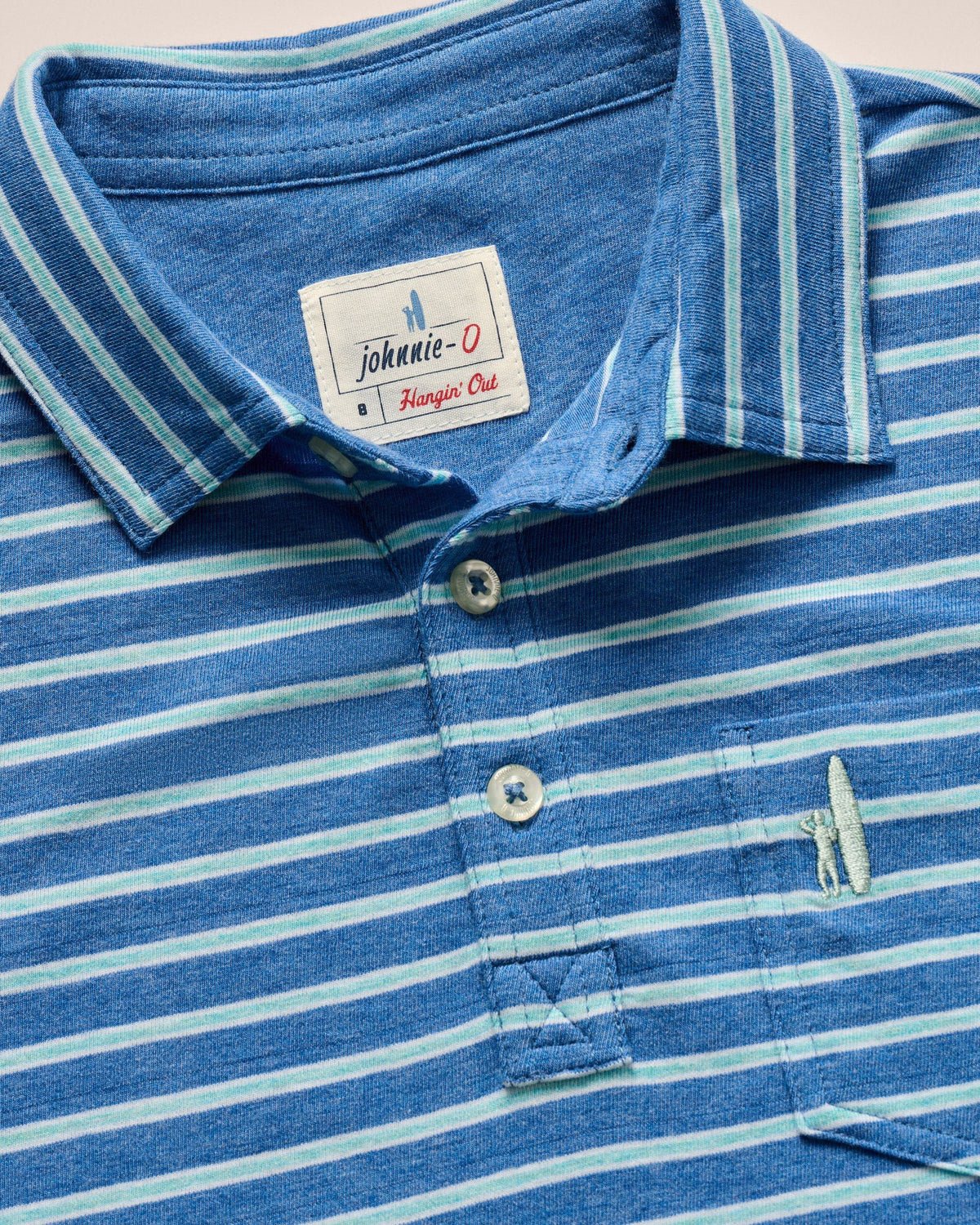 3 Button Matthis Polo Deep Ocean Stripe - Après NJ