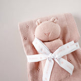 Pique Blanket & Bear Lovey Set
