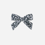 Navy Floral Bow