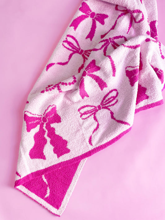 Pink Bow Blanket