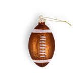 Football, Retro Shiny Sport Glass Christmas Ornament Gift for Athletes/Coaches