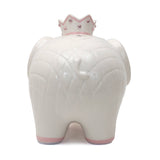 White With Pink Elephant Bank