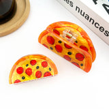 Half Pizza  Hair Claw Clip