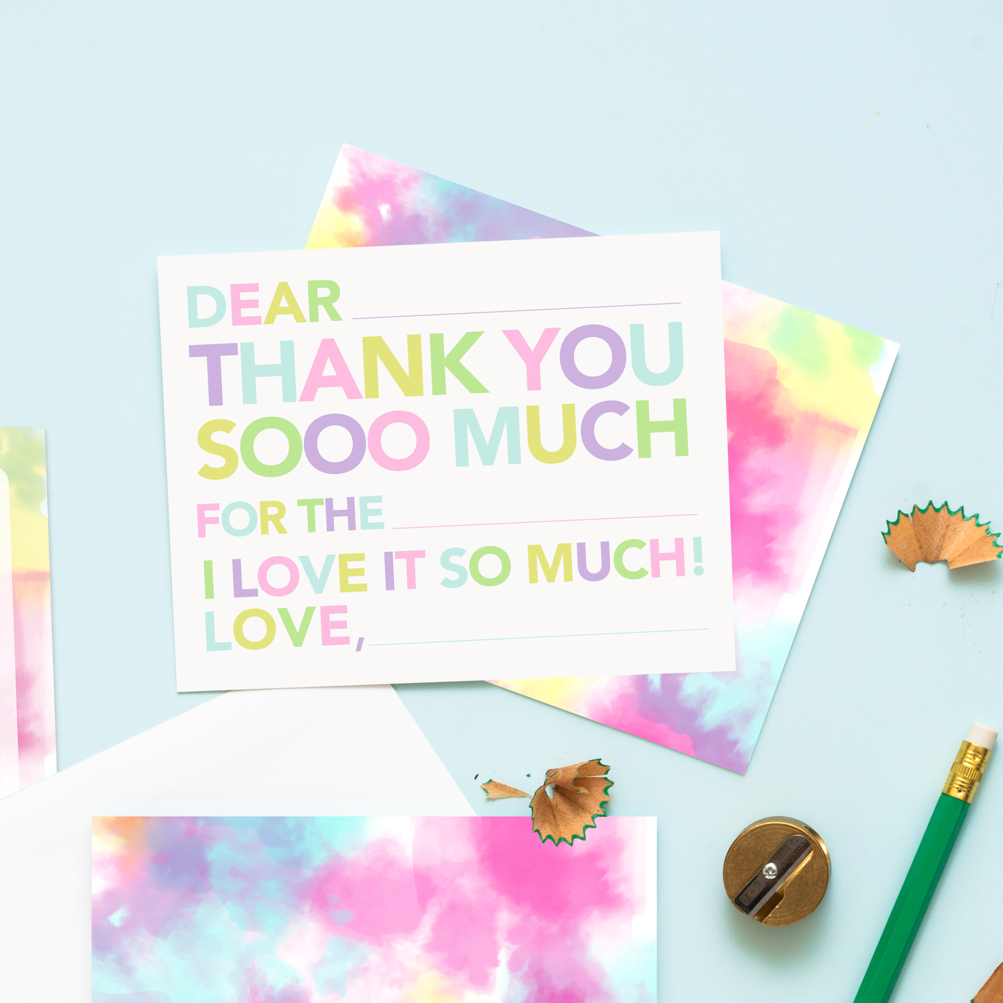 Fill in Thank you notes-Tie Dye