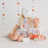 Patriotic Floral Skort