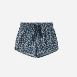 Navy Floral Swim Trunks