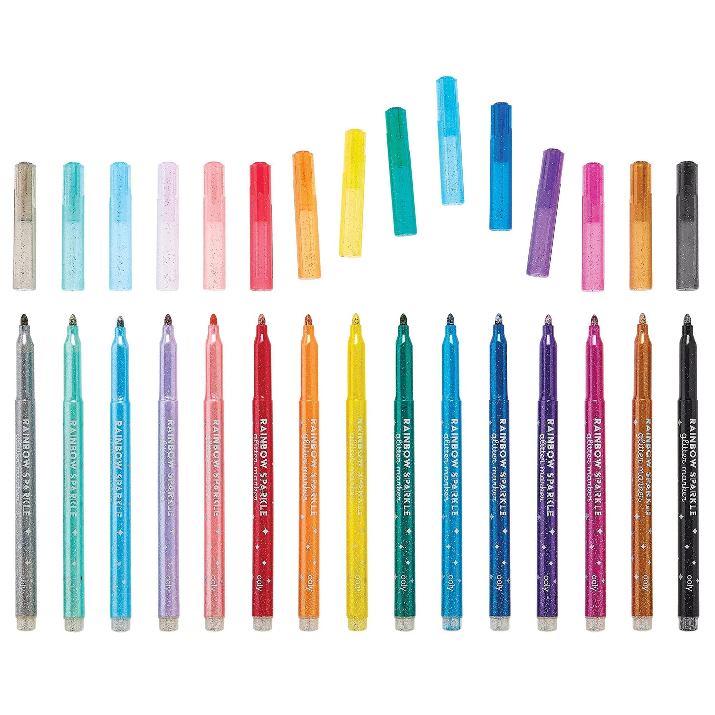 Rainbow Sparkle Glitter Markers (Set/15)