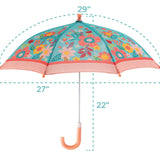 Turquoise Flowers Umbrella