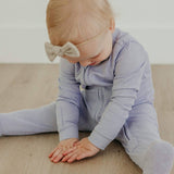 Rib Knit Zip-Up Footie Pajama - Periwinkle