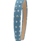 Denim Stars Thin padded headband