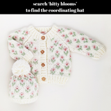 Bitty Blooms White Cardigan