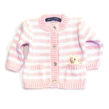 Striped Pink Bear Cardigan