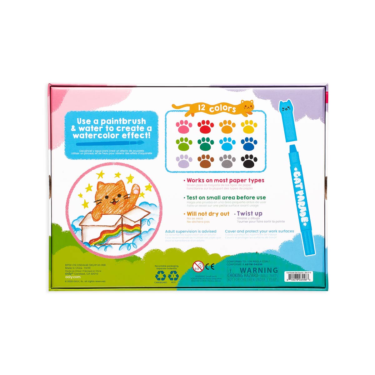 Cat Parade Gel Crayons (Set/12)