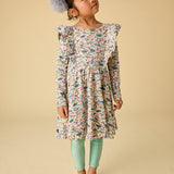 Ruffle Shoulder Ballet Dress