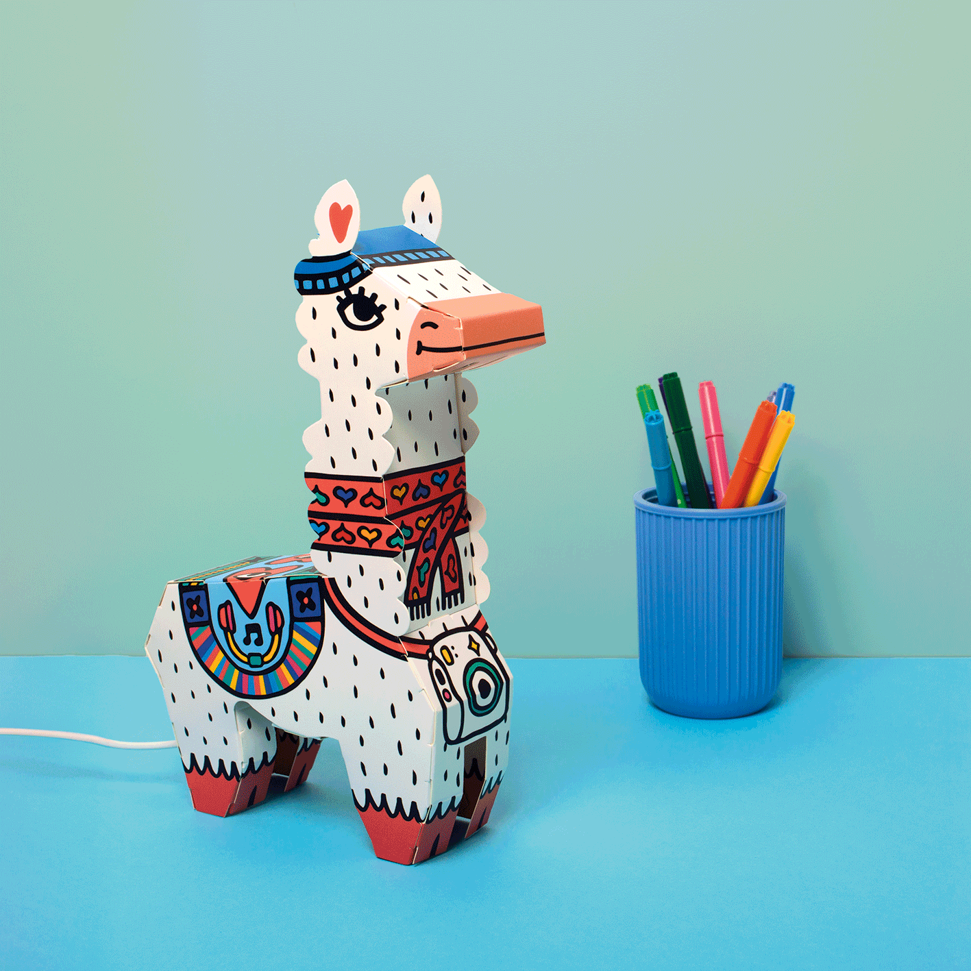 blinking lama light on desk 