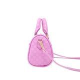 Checkered Canvas Duffle Handbag