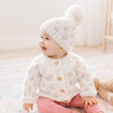 Bitty Blooms White Cardigan