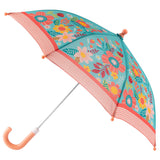 Turquoise Flowers Umbrella
