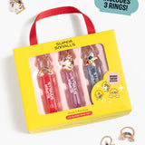 Gloss It Rainbow Lip Gloss Ring Set