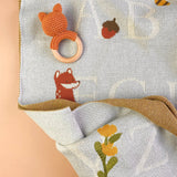 ABC Blanket Hat & Fox Teether Gift Set