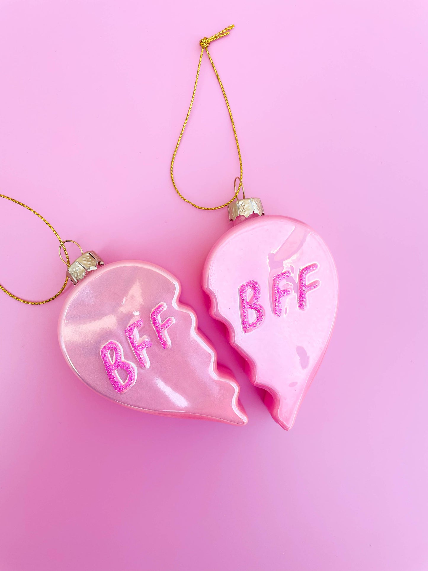 BFF heart ornament