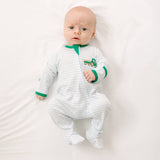 Little Farmer Applique Zip Footie