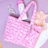 Quilted Scrunchies Large Tote Bag with Coin Purse