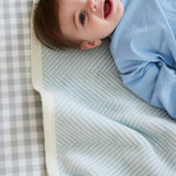Harborview Herringbone Sky Mini Blanket